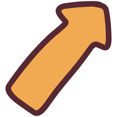 Upward Pointing Arrow Illustration