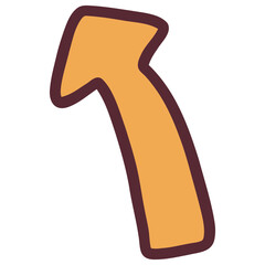 Cartoon Style Pointing Arrow Graphic