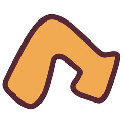 Cartoon Style Abstract Shape