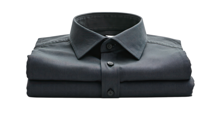 Folded gray shirt isolated on a white background