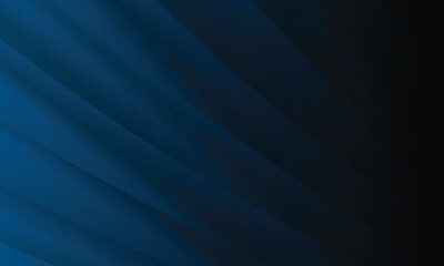 Vector. Dark blue  curved stripes. Abstract gradient background. 