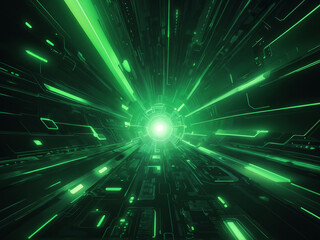 Obraz premium Abstract glow modern green technology futuristic and innovation background. Environment technology