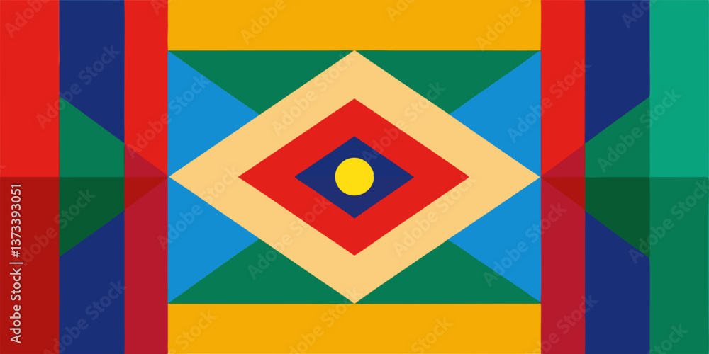 Poster abstract geometric background. vector flat design geometric pattern background