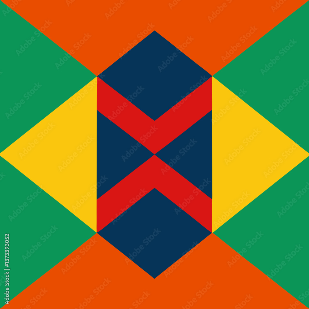 Poster vector flat design geometric pattern background