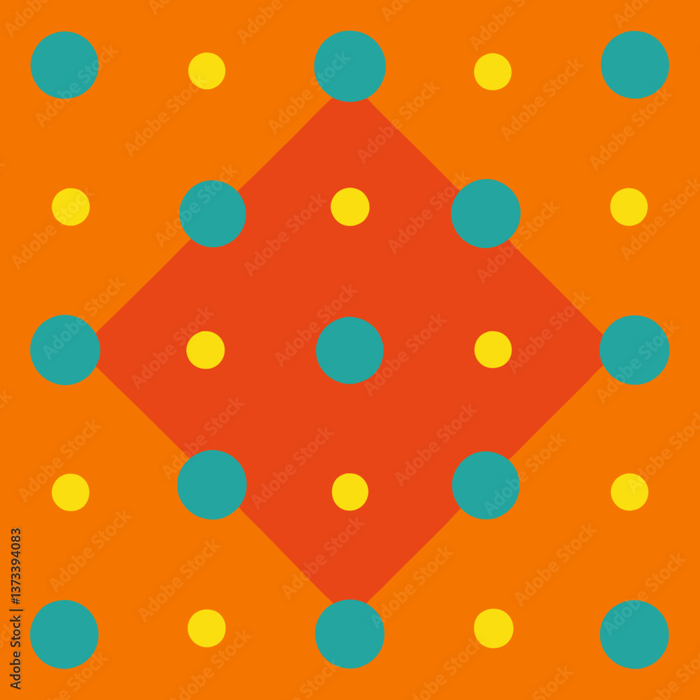 Poster vector geometric pattern with dots