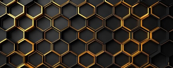 Close-up view of intricate gold honeycomb pattern in modern art