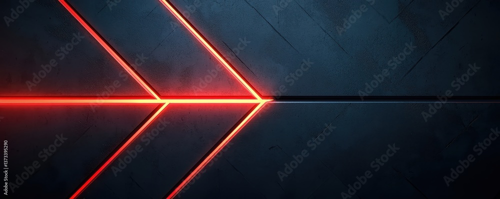 Poster dynamic red arrow design abstract background digital art futuristic close-up modern concept