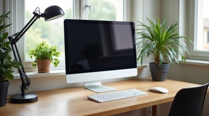 Office note-taking setup home workspace digital desk essentials bright environment inviting viewpoint