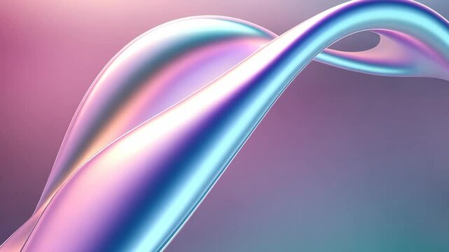 Mesmerizing iridescent waving surface. Abstract background. smooth rainbow gradients shift with light, polished and reflective metallic surface.