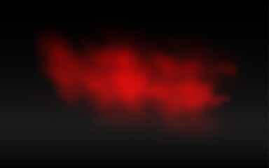 Blurred red light on dark background, digital design.  Abstract glowing shape, soft illumination.  Minimalist graphic, simple color effect.