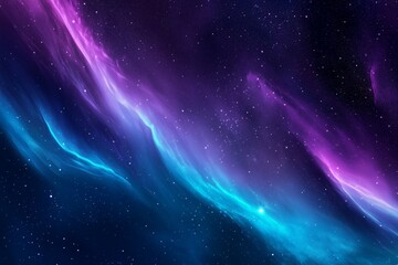 Obraz premium Purple and blue auroras in the sky.