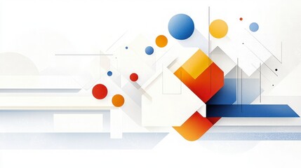 Abstract Geometric Shapes  Colorful Bubbles  Modern Design  AI Art  Background Image
