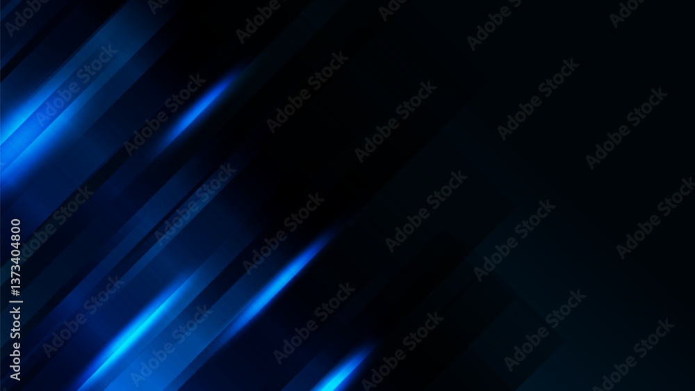 Aufkleber layered geometric patterns create a dynamic abstract background in shades of blue.