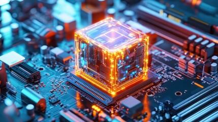 Obraz premium printed circuit board