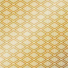 金色グラデーションの入子菱の和柄イラスト