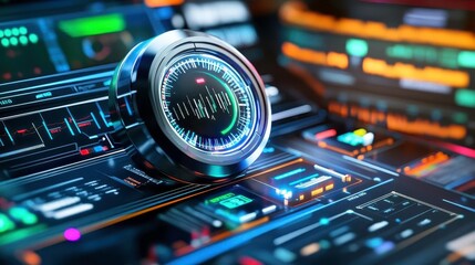 Futuristic Tech HUD Interface Dashboard - Futuristic Technology