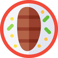 teriyaki Illustration on a white background.