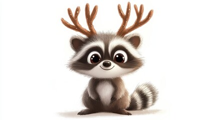 Fototapeta premium Cute Animal with Antlers