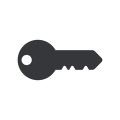 Isolated pictogram icon of a key, symbolizing security, password protection, and the importance of safeguarding access