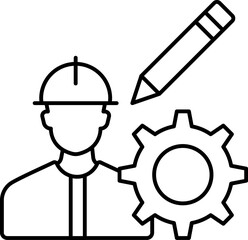 worker Illustration on a white background.