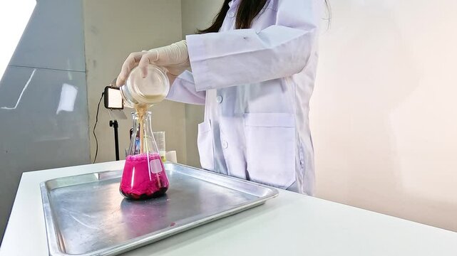 Colorful Elephant Toothpaste Science Experiment in Action