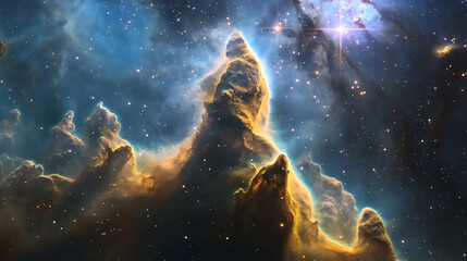 Fototapeta premium nebula crystal light,