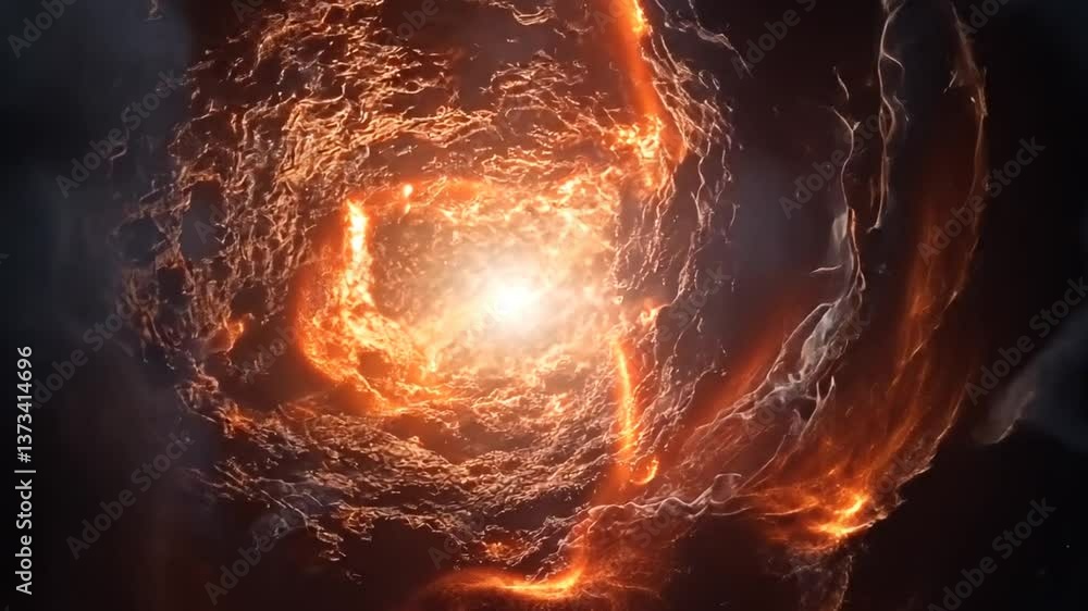 Poster mysterious alien spaceship navigates through dramatic clouds generative ai
