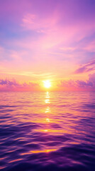 Fototapeta premium colorful sunrise over ocean with vibrant hues