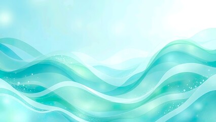 Ethereal Turquoise Waves with Shimmering Ocean Light