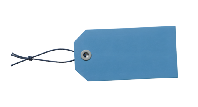 blue Gift Label, blue Gift Label isolated on transparent background	