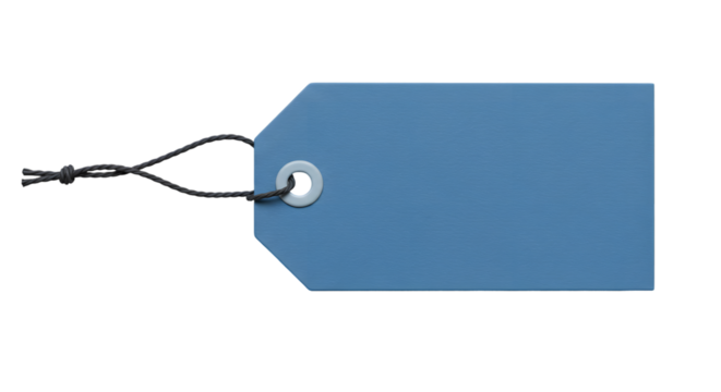 blue Gift Label, blue Gift Label isolated on transparent background	 - Powered by Adobe