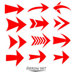 set of red arrows