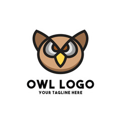 Simple owl logo design
