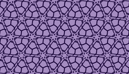 Obraz premium Elegant seamless background with polygonal line. Triangular style. Vector illustration. Light, dark purple color. Modern design for you business, project.