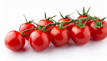 red tomatoes on a white