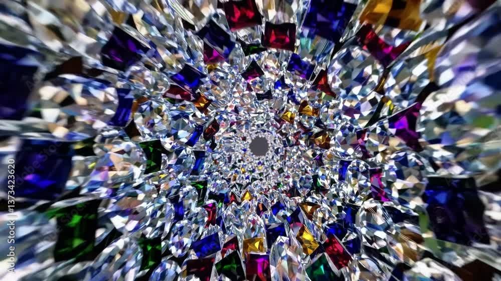 Poster kaleidoscope explosion of vibrant colors and dynamic patterns in high definition motion