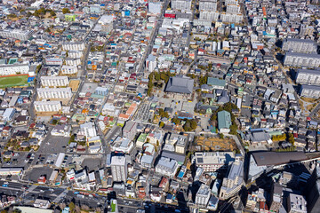 西新井大師上空と富士山