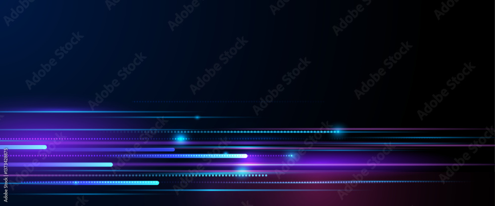 Poster vector abstract neon light, pattern line with space. purple, blue, green and gradient color backgrou