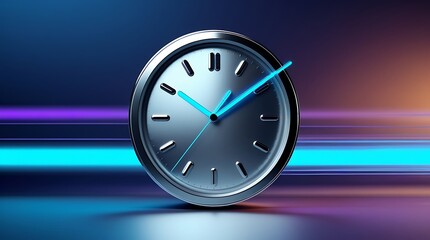 Clock with Fast-Forward Motion Blur, Symbolizing Productivity and Time Management

