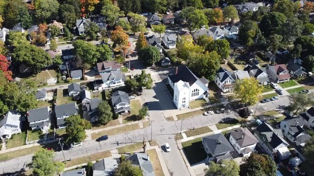 Grand Rapids Michigan Burton Heights aerial