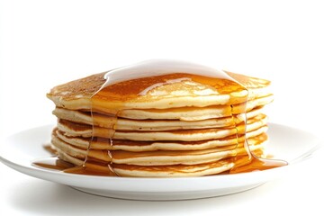 Isolated pancake with clean white background