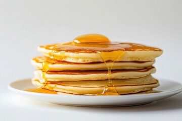 Isolated pancake with clean white background