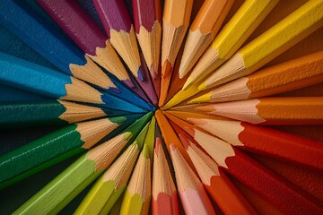 freshly sharpen colored pencils 