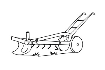 Manual Garden Plow Cultivator Wheelbarrow Design for Soil Tilling