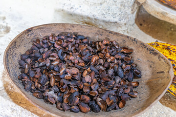 Bowl of Chocolate Cacao Husk to make tea