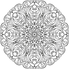 Simple Line Drawings, Line Drawings for Painting Practice, Mandala Paintings, Line Drawings for Making Coloring Books, Printings, Covers, Patterns on Product Surfaces.