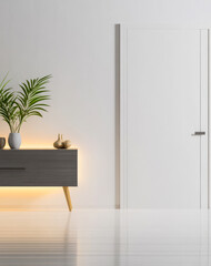 Modern interior design featuring stylish furniture and decor in a bright room