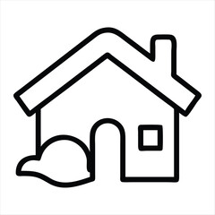 home vector silhouette vector style