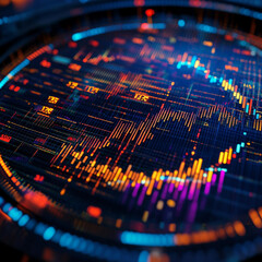 Obraz premium Data visualization trends global network graphic design digital environment abstract view modern innovation