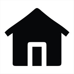 home icon silhouette vector style